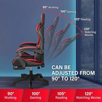 Gaming Chair for Desk, Office and Swivel Online Games. Comfortable Height Adjustable Gaming Chair, Ergonomic, Synthetic Leather. Gaming Racing Chair for Video Games and Office. It Is Ergonomic and with Modern Design (S001 749