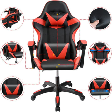 Gaming Chair for Desk, Office and Swivel Online Games. Comfortable Height Adjustable Gaming Chair, Ergonomic, Synthetic Leather. Gaming Racing Chair for Video Games and Office. It Is Ergonomic and with Modern Design (S001 749
