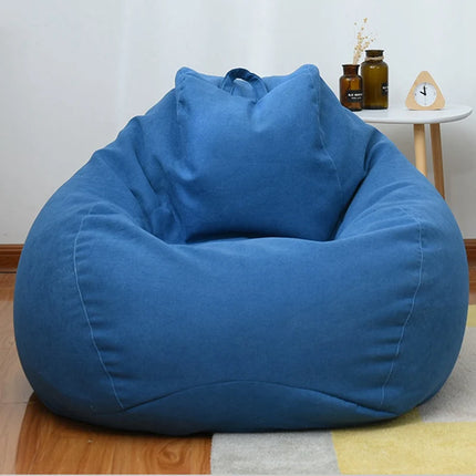 2021 New Large Small Lazy Sofas Cover Chairs without Filler Linen Cloth Lounger Seat Bean Bag Pouf Puff Couch Tatami Living Room