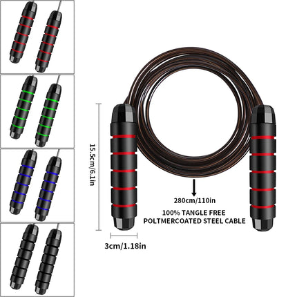 Adjustable Rapid Speed Jump Rope Steel Wire Skipping Rope Exercise Jumping Rope Fitness Workout Training Home Sport Equipment