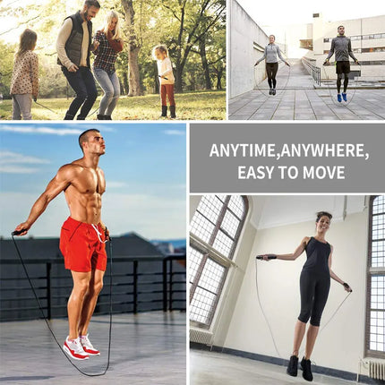 Adjustable Rapid Speed Jump Rope Steel Wire Skipping Rope Exercise Jumping Rope Fitness Workout Training Home Sport Equipment