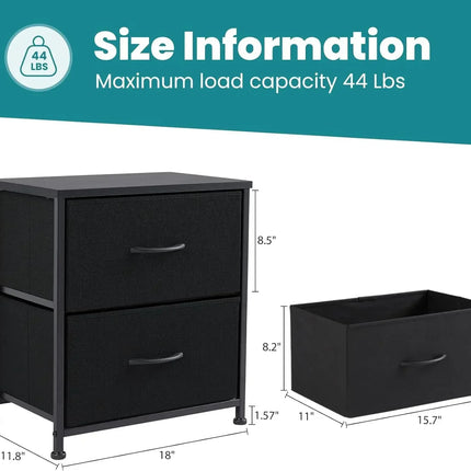 Nightstands Set of 2,End Table Side  for Bedroom, Bedside ,Small Dresser with 2 Drawers, Night Stands  Fa