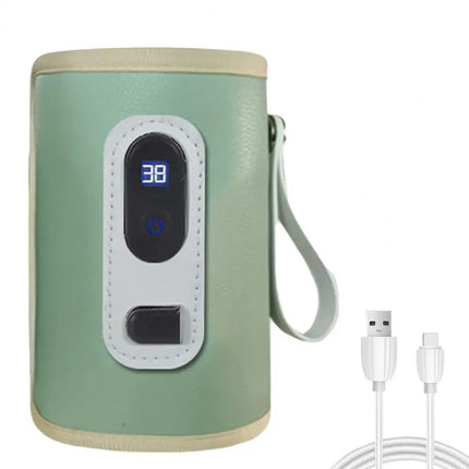 Baby Milk Warmer Digital Display Baby Bag USB Nursing Bottle Heater Portable Baby Bottle Warmer Thermal Bag for Travel Outdoor