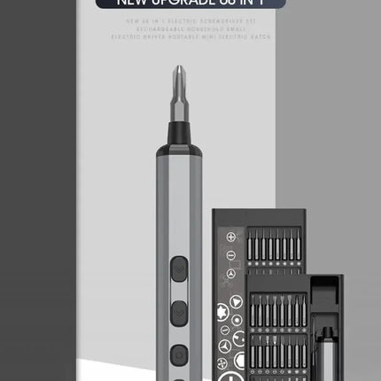 XMSJ 68 in 1 Cordless Electric Screwdriver Set Precision Magnetic Screw Driver Bits with LED Home Repair Tools