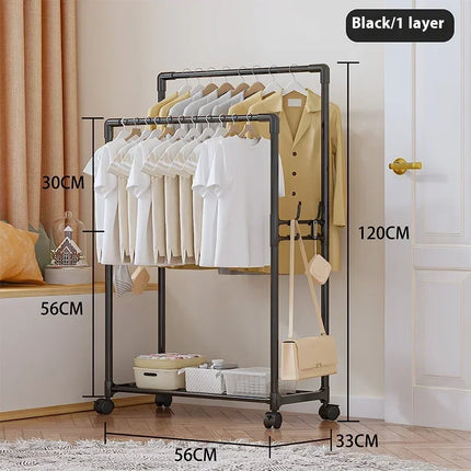 Furniture for Room Clothing Rack Clothes Arara Floor Coat Rack Porte Manteau Mural Hanger Iron Bamboo Wall Shelf Racks Metal