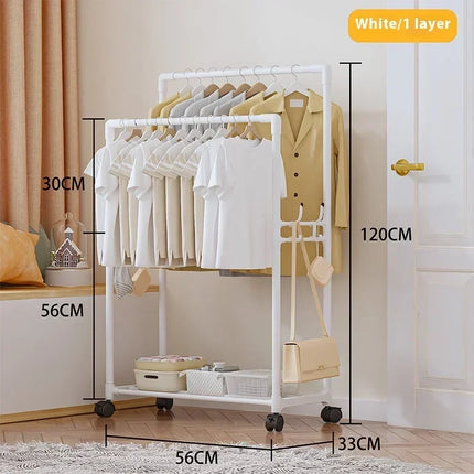 Furniture for Room Clothing Rack Clothes Arara Floor Coat Rack Porte Manteau Mural Hanger Iron Bamboo Wall Shelf Racks Metal