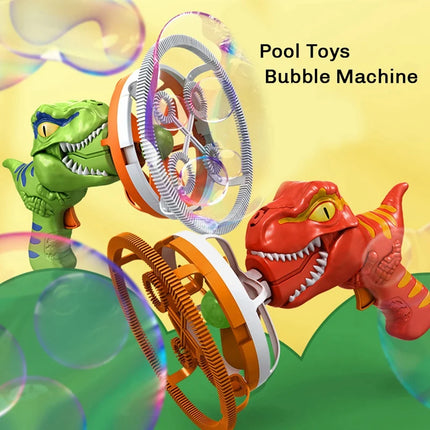 Fan Dinosaur Bubble Machine Bubbles in Bubble Handheld Electric Dinosaur Bubble Machine Bubble Dinosaur Pool Toys Green