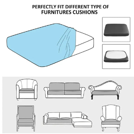 Waterproof Jacquard Sofa Seat Cushion Cover Furniture Protector for Pets Kids Stretch Sofa Cover Washable Removable Slipcover