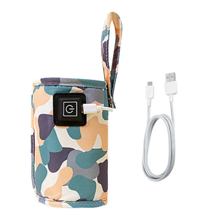 Baby Milk Warmer Digital Display Baby Bag USB Nursing Bottle Heater Portable Baby Bottle Warmer Thermal Bag for Travel Outdoor