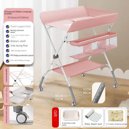K-star Multi Functional Diaper Table Baby Care Table Foldable Portable Baby Bed Adjustable Height And Mobility For Changing 2024
