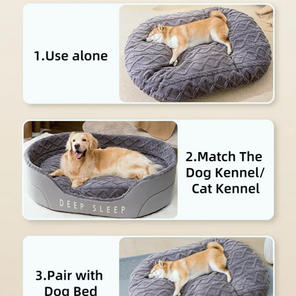 New Dog Bed for Large Medium Small Dogs Cats Sleeping Mat Non-Slip Bottom Breathable Soft Puppy Bed Durable Calming Pet Supplies