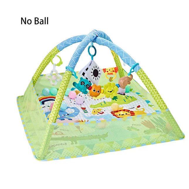 Educational Baby Play Gym Play Mat 0-12 Months Tummy Time Round Play Crawling Mat Kids Activity Gym Mat Kids Sensory Toys Gifts
