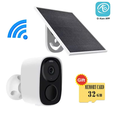 Solar camera security 5MP Battery Camera With 3W Full Color Night Vision Outdoor wifi surveillance camera security protection