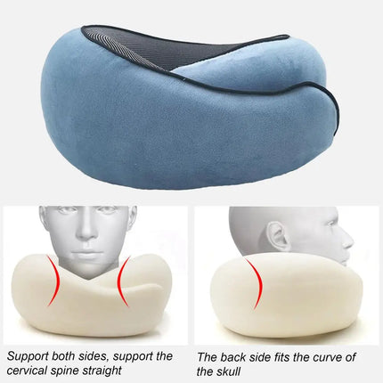 Memory Foam Neck Pillow Cervical Vertebra Travel Portable Noon Break Aircraft U Type Of Pillow Sleep Camping Pillow Carry Bag