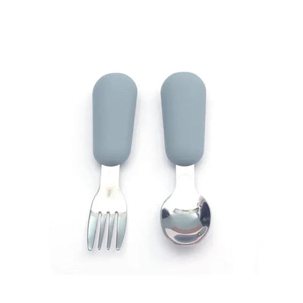 Baby Cartoon Tableware Set Children Utensil Stainless Steel Toddler Dinnerware Cutlery Cartoon Infant Food Feeding Spoon Fork