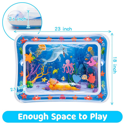 Inflatable Tummy Time Mat Premium Baby Water Play Mat for Infants and Safe skin friendly Toddlers Baby Toys for 3 to 24 Months