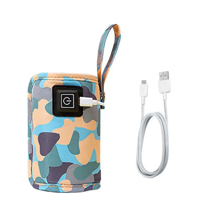 Baby Milk Warmer Digital Display Baby Bag USB Nursing Bottle Heater Portable Baby Bottle Warmer Thermal Bag for Travel Outdoor