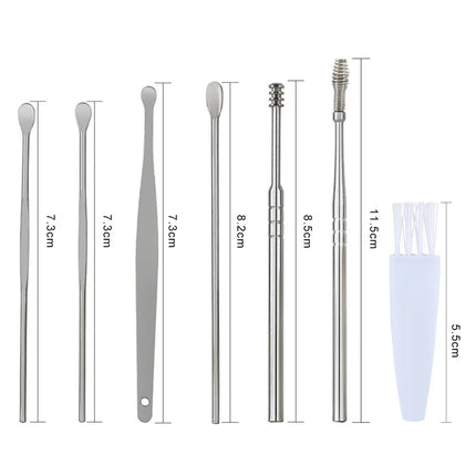 Rechargeable Ear Cleaner High Precision Ear Wax Removal Tool with Camera 6pcs LED Light Wireless Otoscope Smart Ear Cleaning Kit