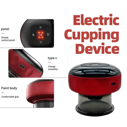 Electric Cupping Device Smart Heating Body Scraping Skin Guasha Massager Physical Fatigue Relief Suction Cup Vacuum Instrument