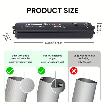 Electric Vacuum Sealers Food Sealer Machine Foods Fresh Storage Vacuum Sealer Machine Plastic Bags Sealer For Storage Food