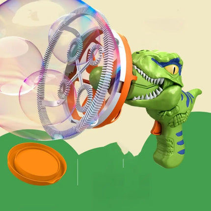Fan Dinosaur Bubble Machine Auto Bubble Machine Electric Fun Bubbles Maker Kids Bubble Dinosaur Outdoor Toys Gifts for Boys Girl