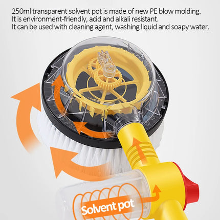 Car Rotary Wash Brush Kit 360 Degree Automatic Rotating Adjustable Dip Wash Brush High Pressure Washer for Vehicle Cleaning