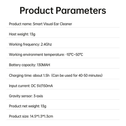 Smart Visual Ear Cleaner Ear Sticks Otoscope Type-C Charging Endoscope Wax Removal Tool Earpick MIni Camera Health Care Set