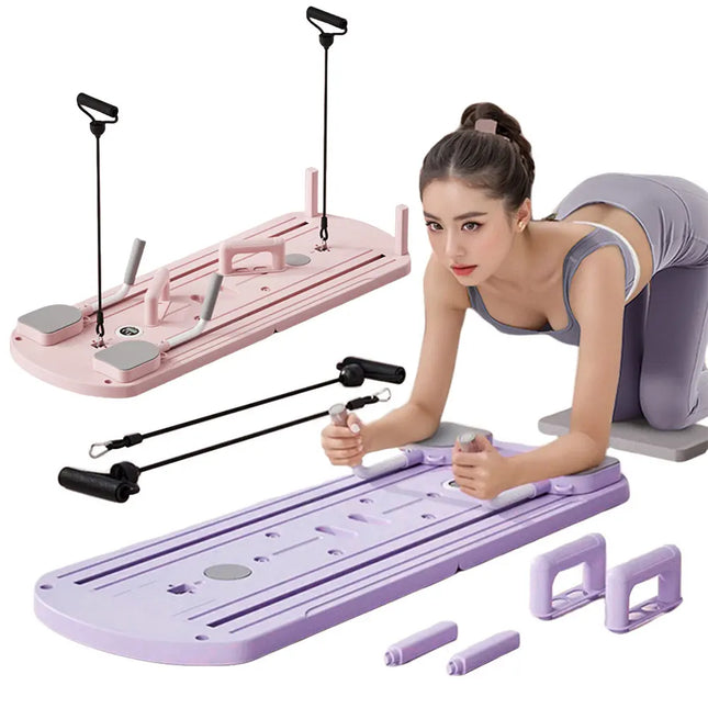 Abdominal Exercise Board Fitness Board Leg & Arm Toner Multifunctional Pilates Reformer Set Fitness Equipment for Home