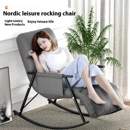 Lazy Rocking Chair Living Room Light Luxury Rocking Chairs Comfort Detachable Recliner Sofas Modern Minimalist Rocking Chair