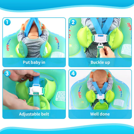 Pvc Inflatable Baby Swimming BOBO Float With Sunshade Canopy Seat Pocket For Toddlers Infant Kids Age 1-3 Pool Beach Arm Floatie