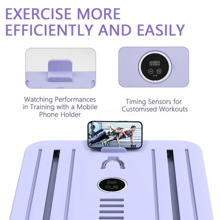 6IN1 Fitness Board + Waist Belts Multifunctional Abdominal Board Push-Ups Stands Pilates Board Home Exercise Gym Equipment