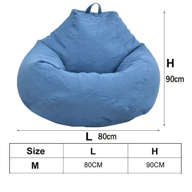 Large Small Lazy Sofas Cover Chairs Without Filler Linen Cloth Lounger Seat Bean Bag Pouf Puff Couch Tatami Living Room