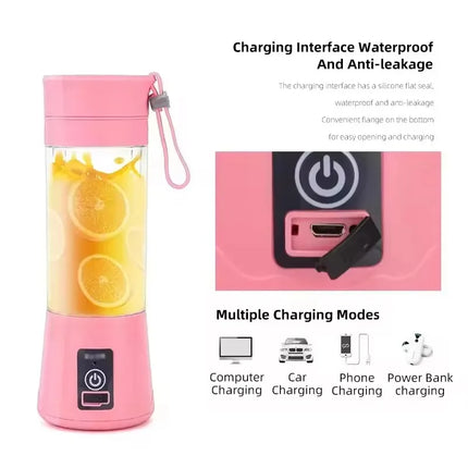 380ml  Portable Electric Fruit Juicer Home USB Rechargeable Smoothie Maker Blenders Machine Sports Bottle JuicingCup
