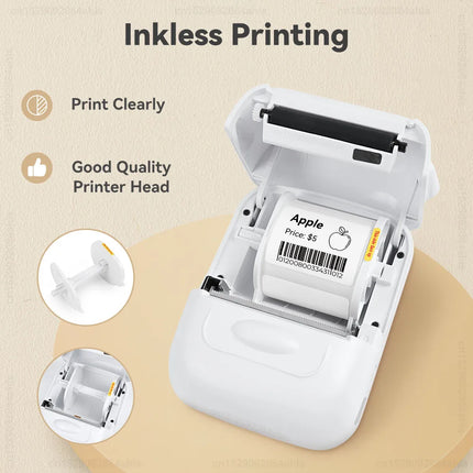 P50 Label Maker Mini Portable Thermal Printer Self-adhesive Label Printer Similar as Marklife P50 E210 M110 Print Label Sticker