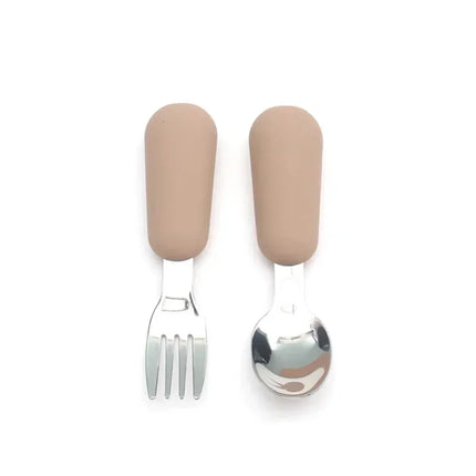 Baby Cartoon Tableware Set Children Utensil Stainless Steel Toddler Dinnerware Cutlery Cartoon Infant Food Feeding Spoon Fork