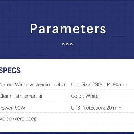 Smart Window Cleaning Robot Electric Intelligent Glass limpiacristales Robot Vacuum Cleaner for Window Remote Control for Home