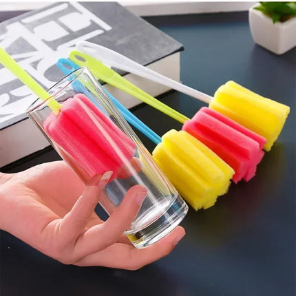 Long Handle Baby Bottle Brush Soft Sponge Brush Water Bottle Glass Cup Washing Cleaner Tool Kitchen Cleaning Tool Specialty Tool