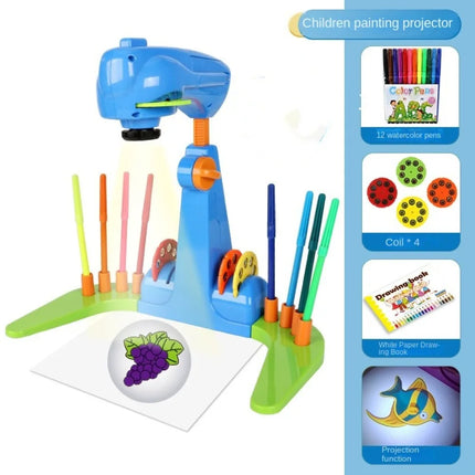 Adjustable Kids Projection Drawing Toy Erasable with 32 Cartoon Patters Smart Sketcher Projector Smart Art Sketcher Projector