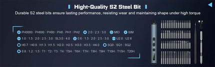 68-in-1 Precision Electric Screwdriver Set with 64 Magnetic Bits 5 Torque Adjustable Mini Power Tool for IPhone Watch Camera PC