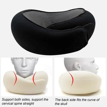 Memory Foam Neck Pillow Cervical Vertebra Travel Portable Noon Break Aircraft U Type Of Pillow Sleep Camping Pillow Carry Bag