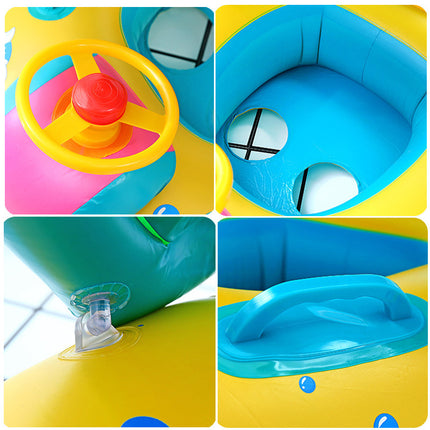 Inflatable Baby Swimming Rings Seat Floating Sun Shade Toddler Swim Circle Fun Pool Bathtub Beach Party Summer Water Toys