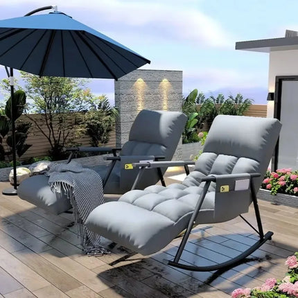 Lazy Rocking Chair Living Room Light Luxury Rocking Chairs Comfort Detachable Recliner Sofas Modern Minimalist Rocking Chair