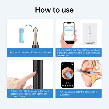 Smart Visual Ear Cleaner Ear Sticks Otoscope Type-C Charging Endoscope Wax Removal Tool Earpick MIni Camera Health Care Set