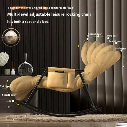 Lazy Rocking Chair Living Room Light Luxury Rocking Chairs Comfort Detachable Recliner Sofas Modern Minimalist Rocking Chair