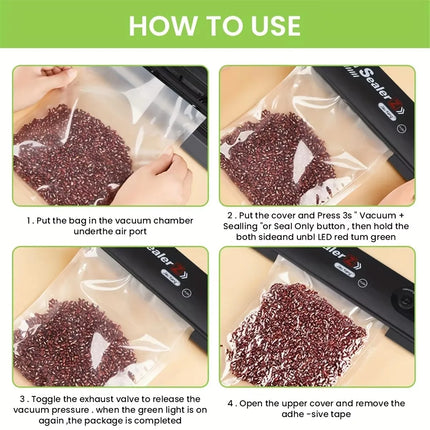 Electric Vacuum Sealers Food Sealer Machine Foods Fresh Storage Vacuum Sealer Machine Plastic Bags Sealer For Storage Food