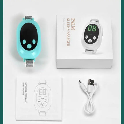 New Microcurrent Sleep Aid Device EMS Sleep Aid Machine Sleep Instrument for Insomnia Stress Anxiety Relief Palm Pulse Massager