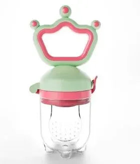 Baby Fruit Bite Baby Teether Bag Food Grade Silicone Gel Squeeze Net Eat Fruit Food Feeder Gum Auxiliary Food Device