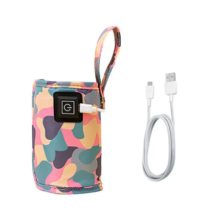 Baby Milk Warmer Digital Display Baby Bag USB Nursing Bottle Heater Portable Baby Bottle Warmer Thermal Bag for Travel Outdoor