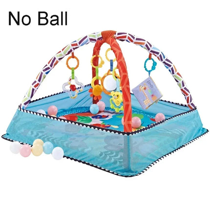 Educational Baby Play Gym Play Mat 0-12 Months Tummy Time Round Play Crawling Mat Kids Activity Gym Mat Kids Sensory Toys Gifts