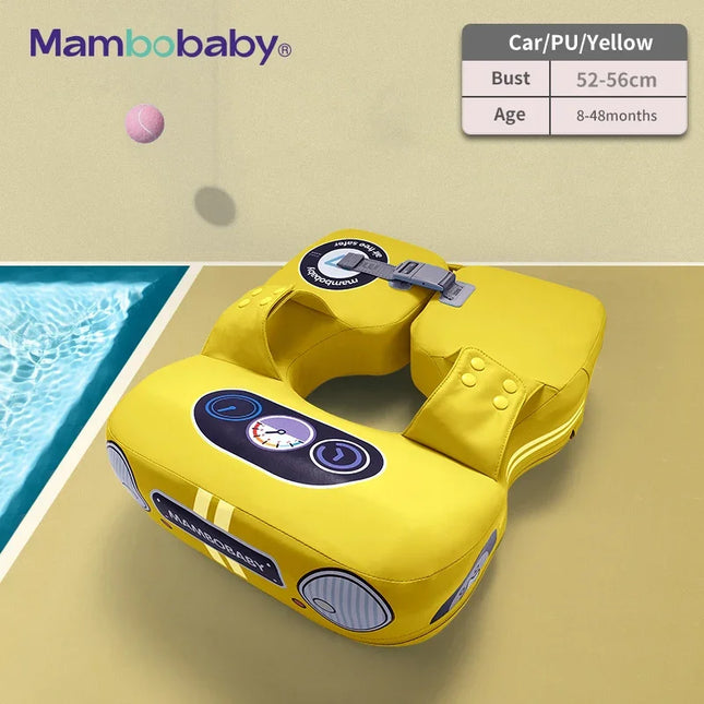 Mambobaby Non-inflatable Baby Float Car Waist Float Lying Swimming Ring Floats Water Pool Accessories Infant
